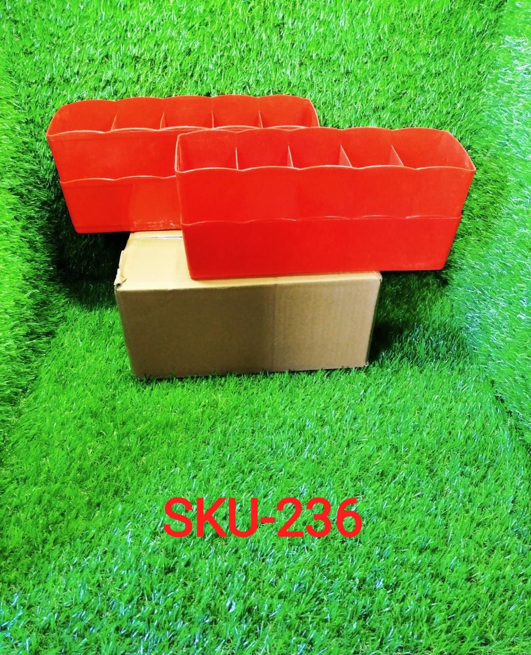 236 5-Compartments Socks/Handkerchief/Underwear Storage Box Socks Drawer Closet Organizer Storage Boxes (pack of 4) DeoDap