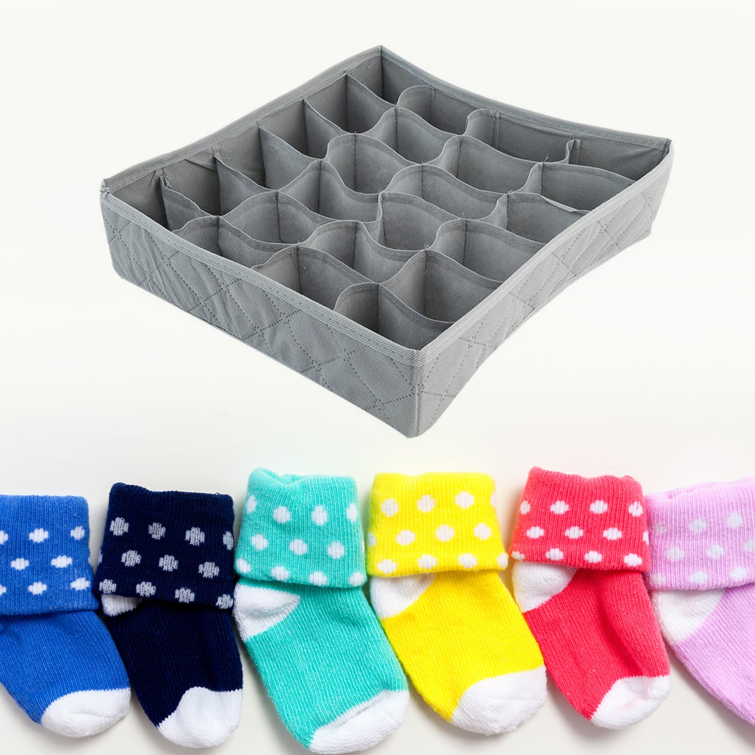8417 Folding Removable Tie Necktie Sock,Handkerchiefs, Ties, Belts and Underwear Storage Boxes, Easy Assemble Lightweight Folding for Home Daily Use (1 Pc Mix Design)