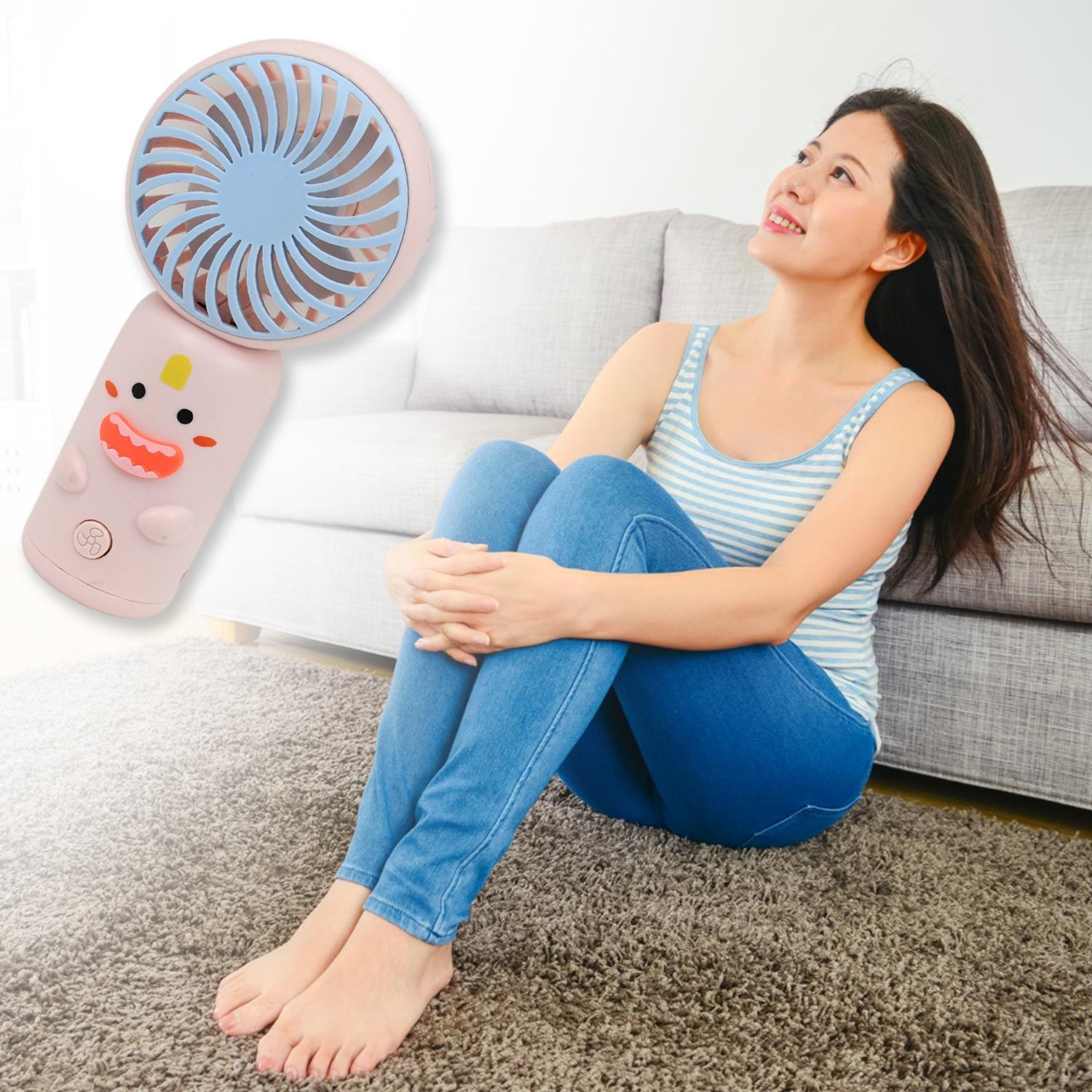 17703 Mini Handheld Fan, Portable Rechargeable Mini Fan for Home, Office, Travel and Outdoor Use (1 Pc)