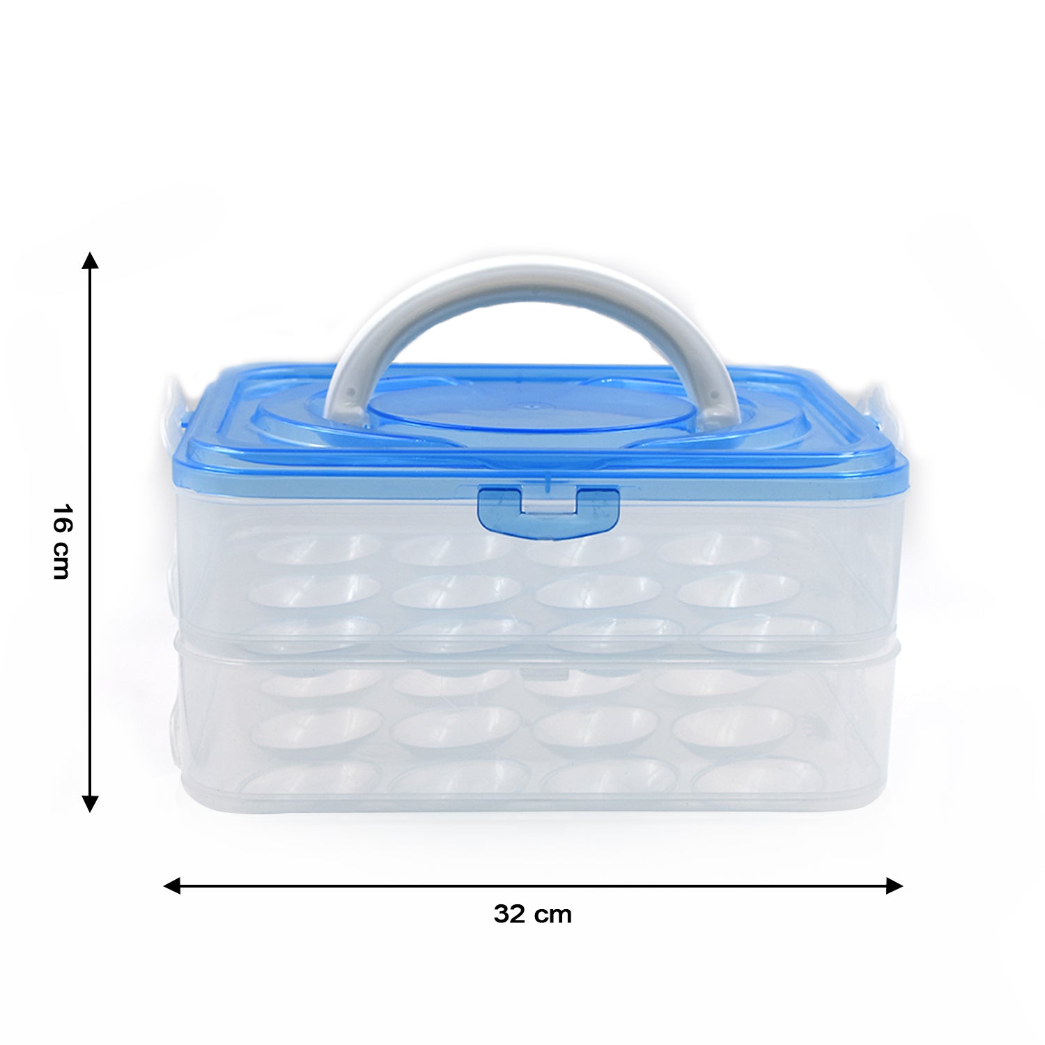 2643A Double Layer Premium 48 Grid Egg Storage Box for Egg Storage Container DeoDap