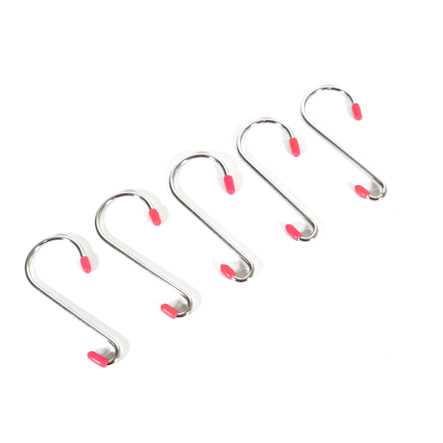 17538 Stainless Steel S-Shaped Hook, Flat Hook, S-Shaped Hook Behind The KitcheDoor , Metal Hook Clothes Hook Kitchenware (5 Pc Set)