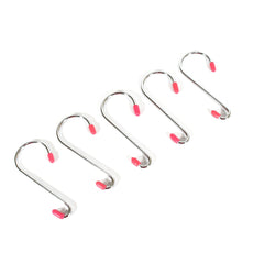 17538 Stainless Steel S-Shaped Hook, Flat Hook, S-Shaped Hook Behind The KitcheDoor , Metal Hook Clothes Hook Kitchenware (5 Pc Set)