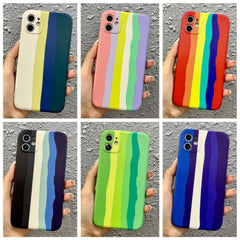 21261 OPPO'S Rainbow Soft Printed Case With Soft Material | Softness with Phone Protection Cover | For Girls Boys Women Kids Soft Case Cover | Soft Case Shockproof Case | With Soft Edges & Full Camera Protection