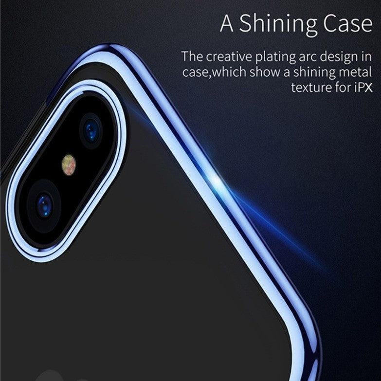 24101 Redmi's Basues Chrome Case | Protection Lens design cover | Shining Case | Hard case | Man & Woman Case | Raised Edges Back Cover