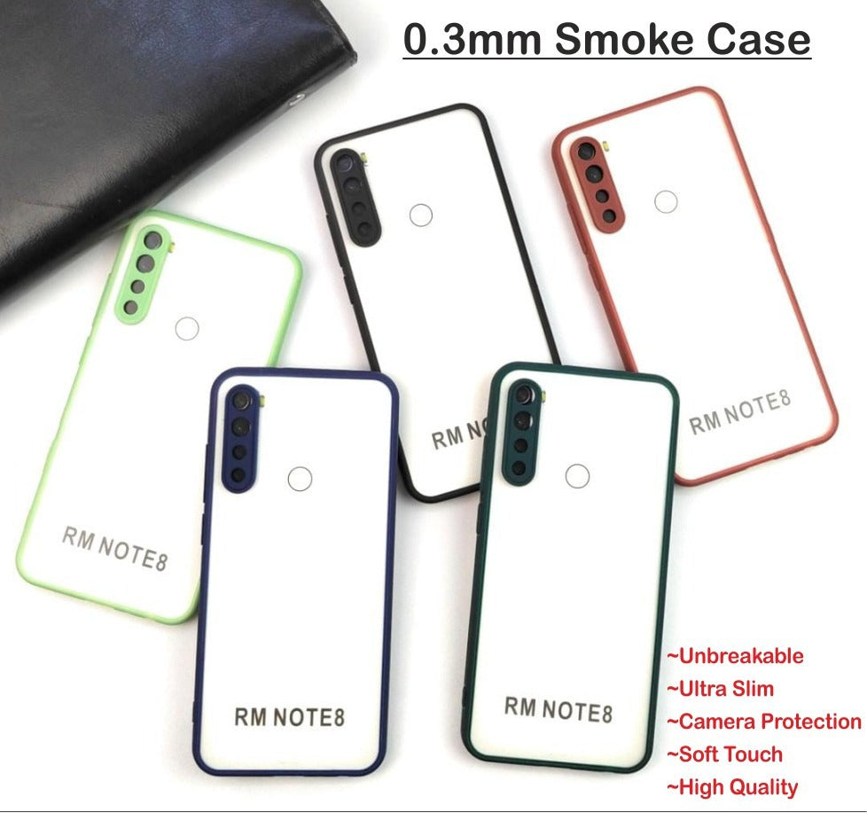 23401 Realme's Smoke Back Cover | Smoke Translucent Shock Proof Smooth Protective Matte Back Case | Cover with Camera Protection | Dual Protection case | Man woman Cover |  Smoke Cover/Case