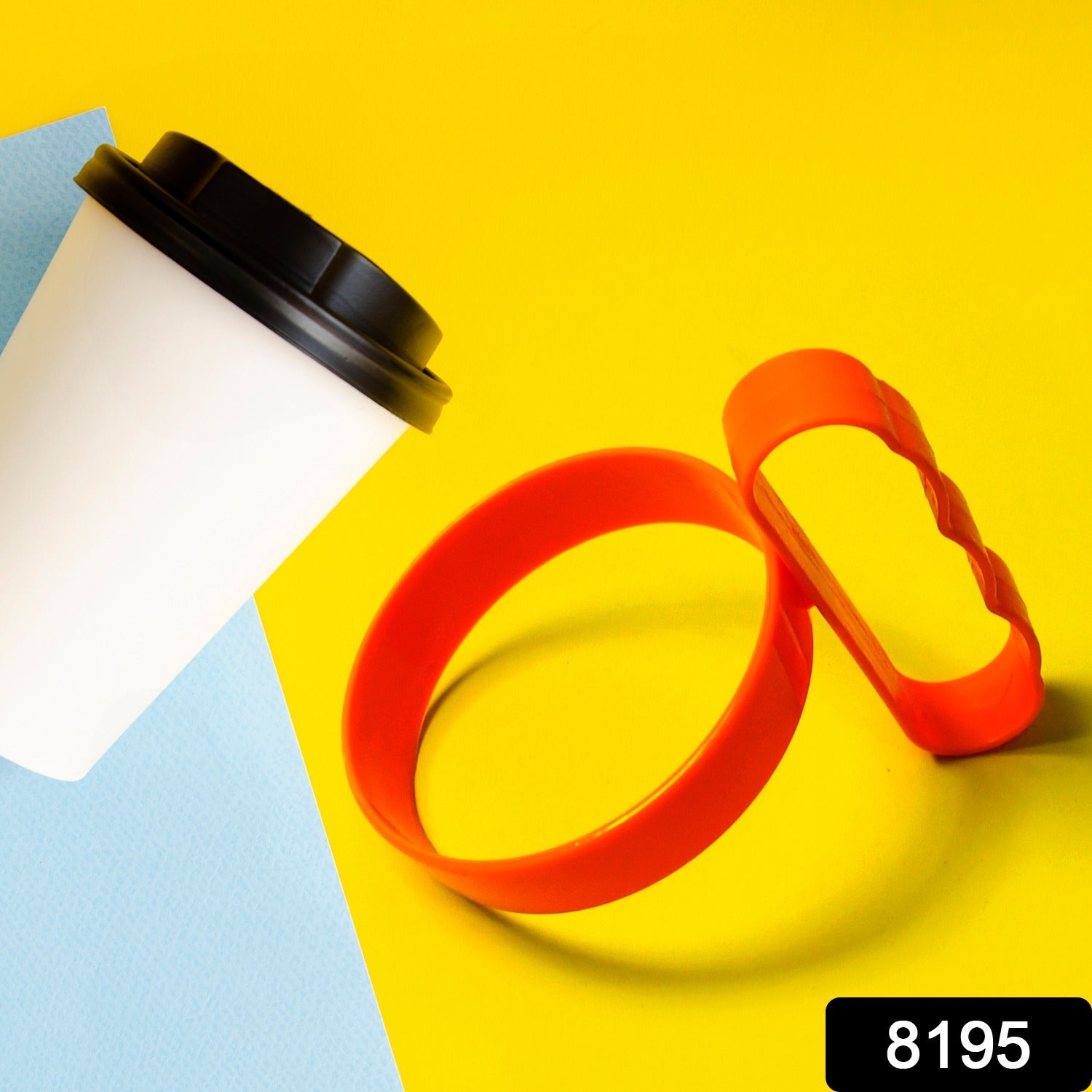 8195 Plastic Cup / Tumbler Handle Anti Slip Travel Mug Grip |  cupholder | Cup / Tumbler Accessories | Lightweight Tumbler Holder | Cup Handle (1 Pc)