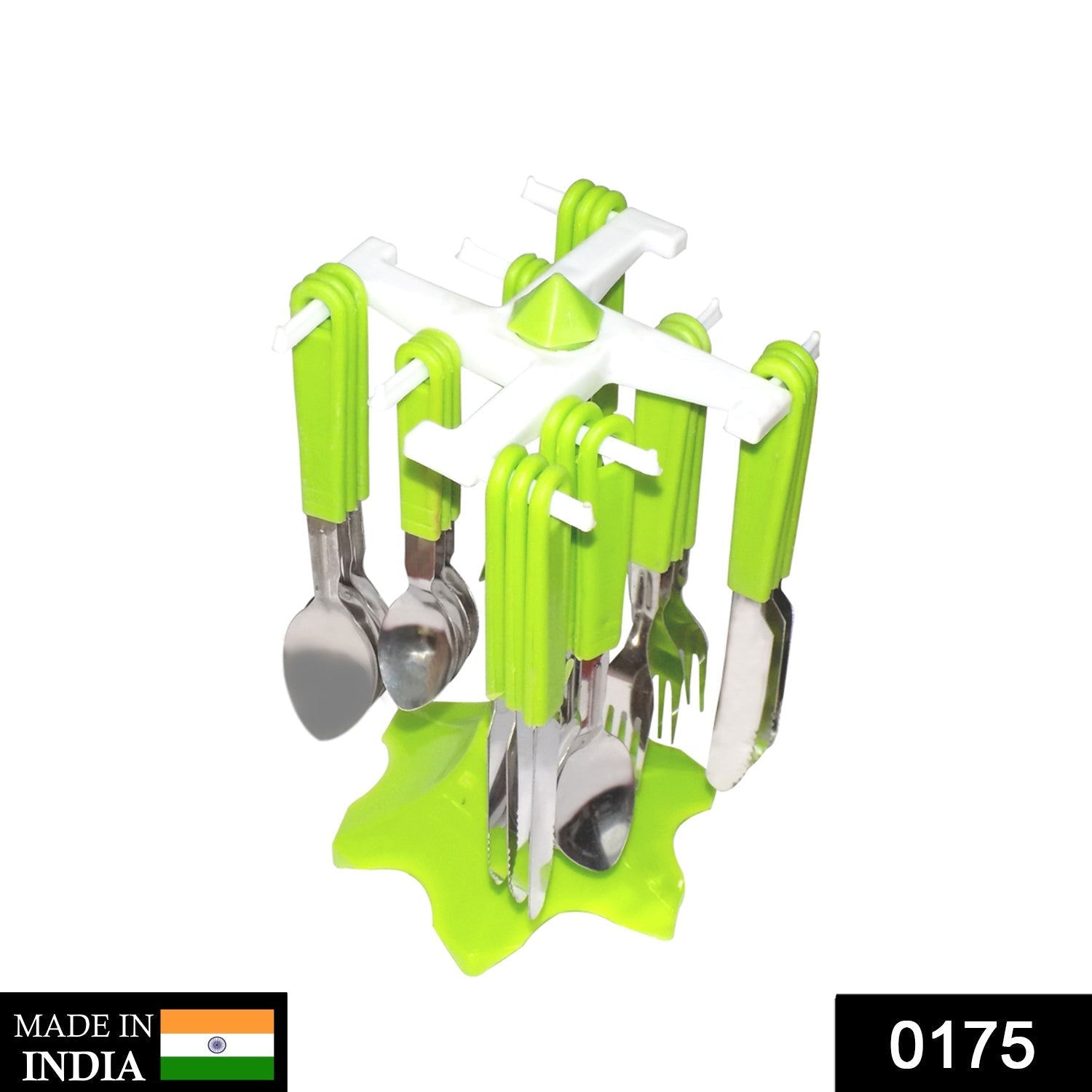 0175 24 Piece Stainless Steel Premium Cutlery Set With Stand DeoDap