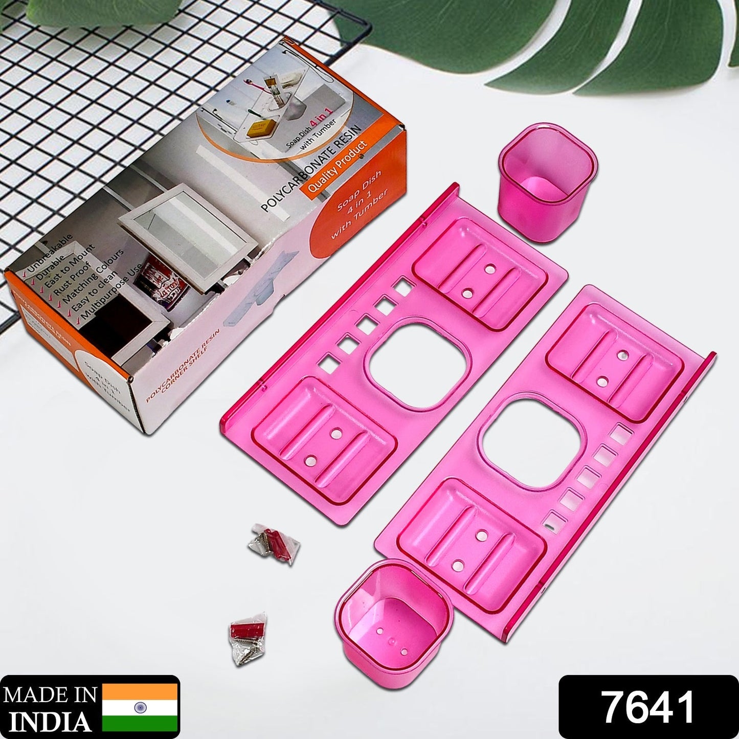 7641 Shop a wide range of bathroom ware products from Pure Source India, in this pack there coming 4in1 glass soap dish, which is suitable to use on stand .It is having unique design of products will enhance beauty of your bath room. DeoDap