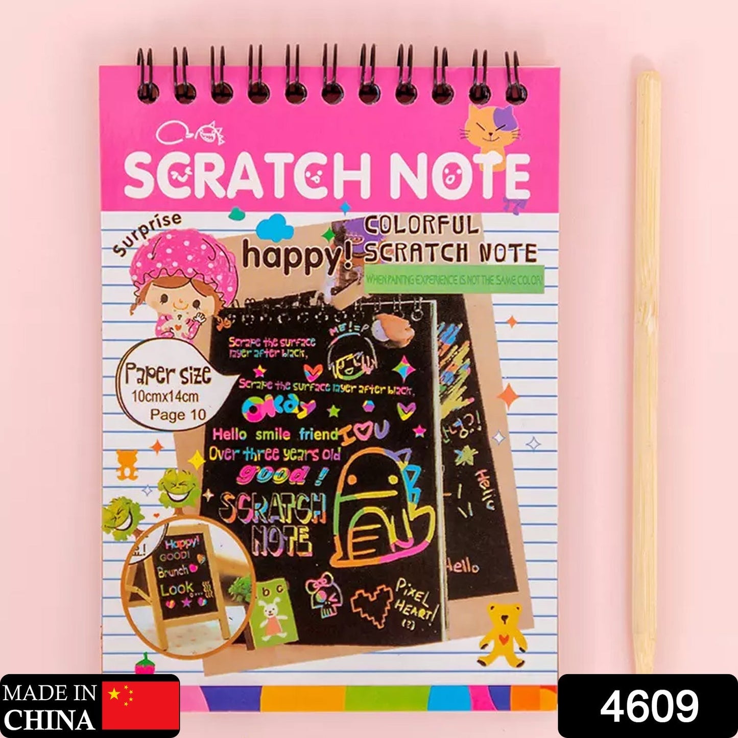 4609 Crafts Rainbow Art Scratch Paper Book Sheets 10 Page  ( Pack of 1 ) DeoDap