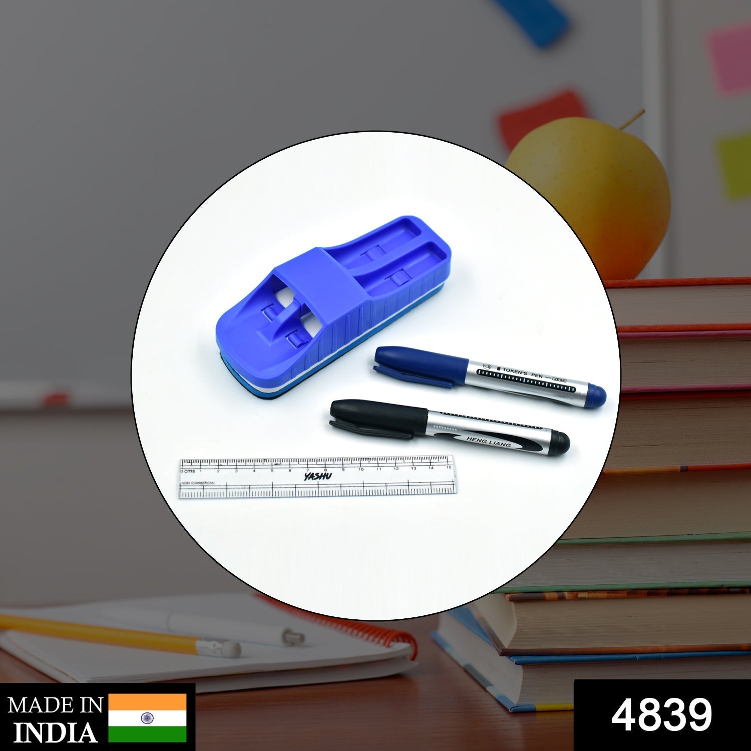 4839 Duster Ruler And Marker Used While Studying By Teachers And Students In Schools And Colleges Etc. DeoDap