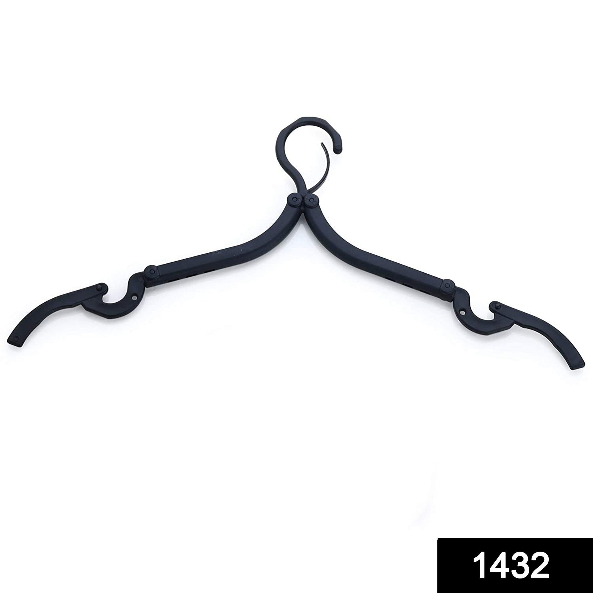 1432 Portable & Foldable Multicolor Plastic Hangers (1pc) DeoDap