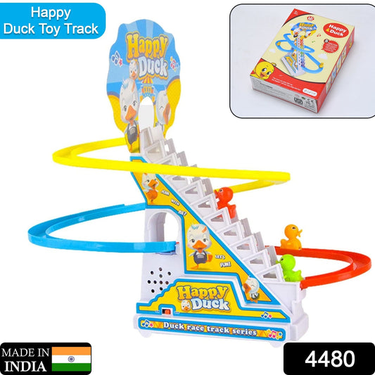 4480  Ducks Climb Stairs Toy Roller Coaster, Electric Duck Chasing Race Track Set, Fun Duck Stair Climbing Toy with Flashing Lights Music and 3 Ducks, Small Ducks Climbing Toys DeoDap