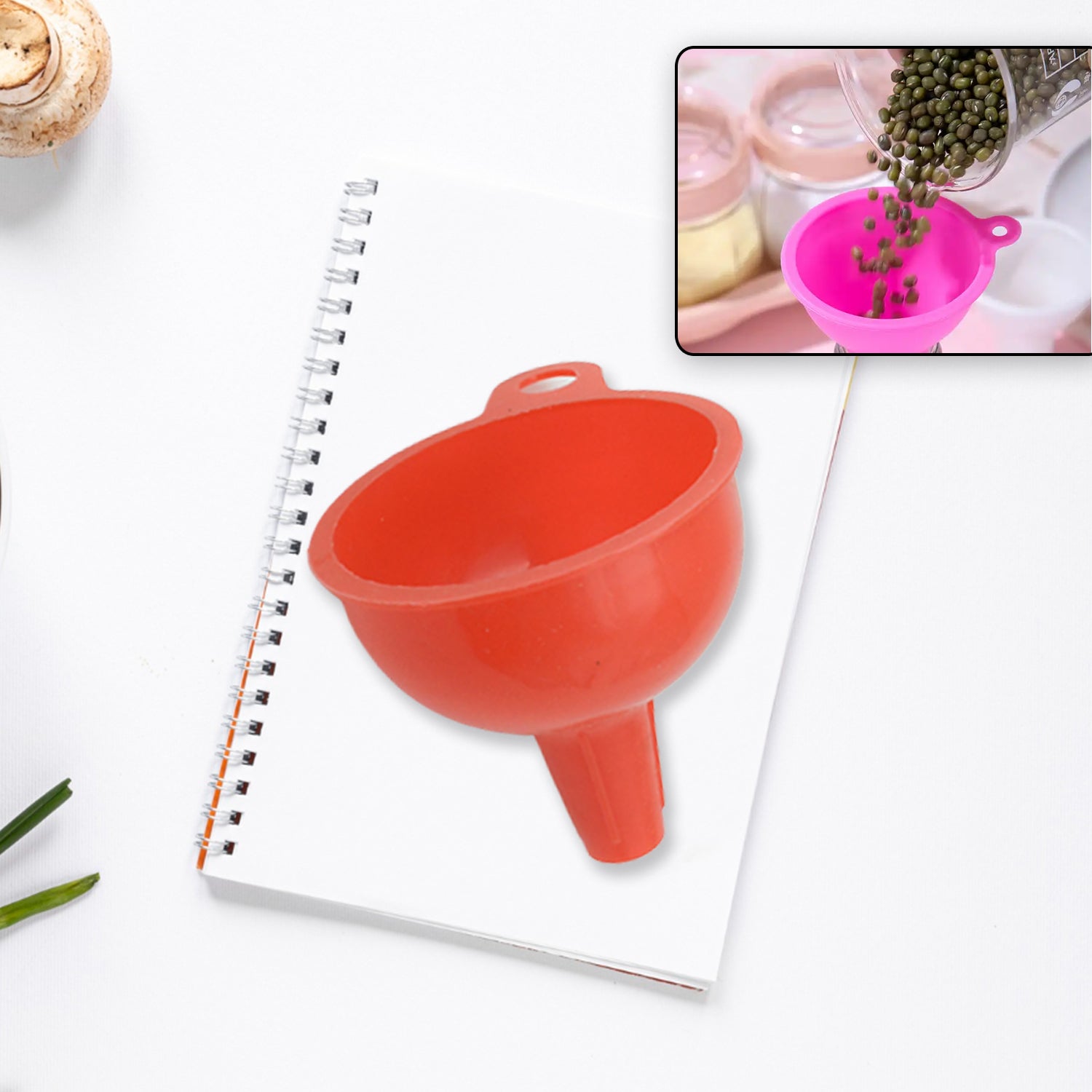 Silicone Funnel For Pouring Oil, Sauce, Water, Juice And Small Food-GrainsFood Grade Silicone Funnel