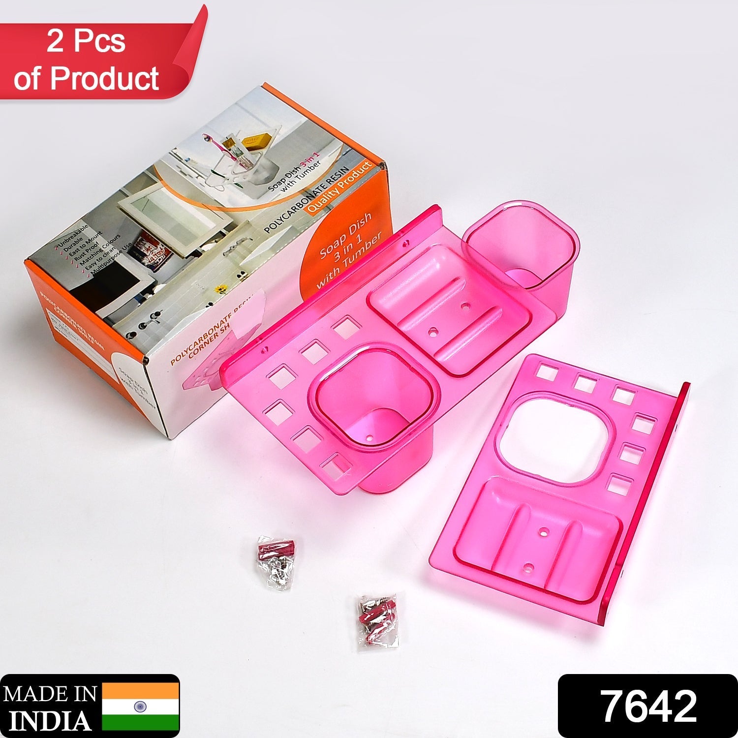 7642 Shop a wide range of bathroom ware products from Pure Source India, in this pack there coming 3in1 glass soap dish, which is suitable to use on stand .It is having unique design of products will enhance beauty of your bath room. DeoDap