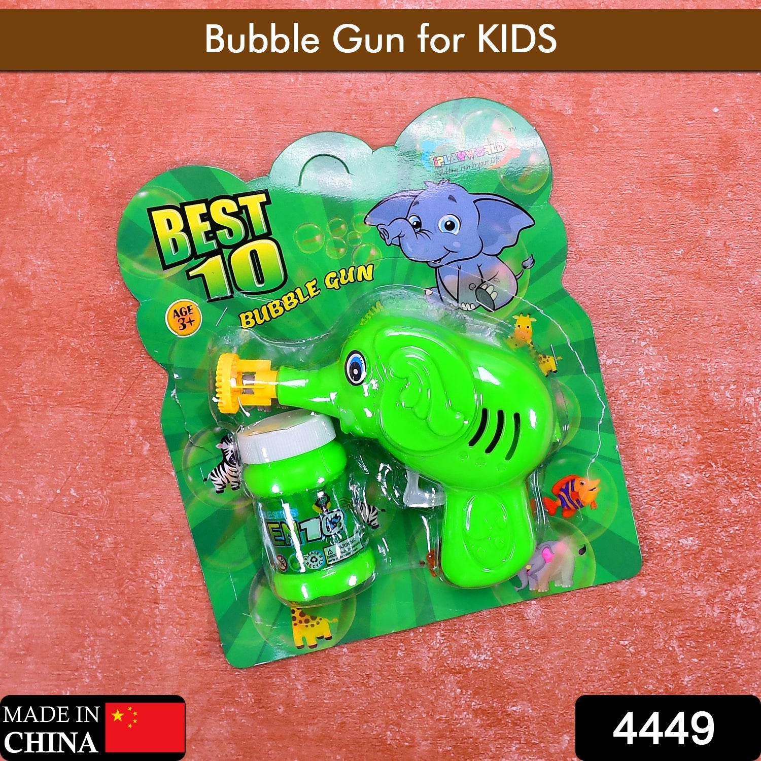 4449 Bubble Gun Elephant Hand Pressing Bubble Gun Toy for Kids Bubble Liquid Bottle with Fun Loading DeoDap