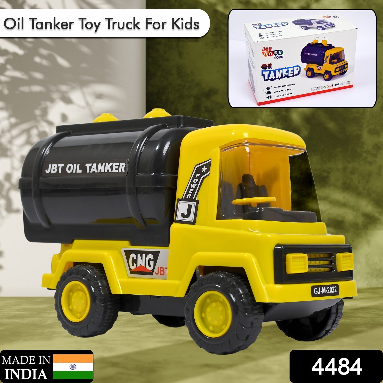 4484 Big Size Heavy Duty Unbreakable Friction Powered with Engine Sound While Running | Non Electric Toy |Tempo Oil - Water Tanker Vehicle Truck for Kids Size DeoDap