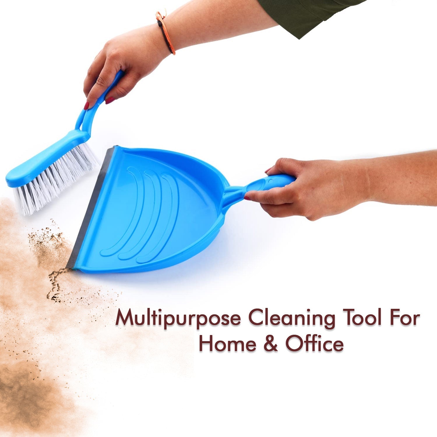 2314 Dustpan Set with Brush, Dust Collector Pan with Long Handle, Supadi, Multipurpose Dust Collector Cleaning Utensil Flat Scoop Handheld Sweeping Up and Carrying Container DeoDap
