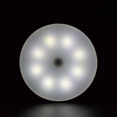 1656 Round Shape 8 LED Motion Sensor Induction Led Light Deodap