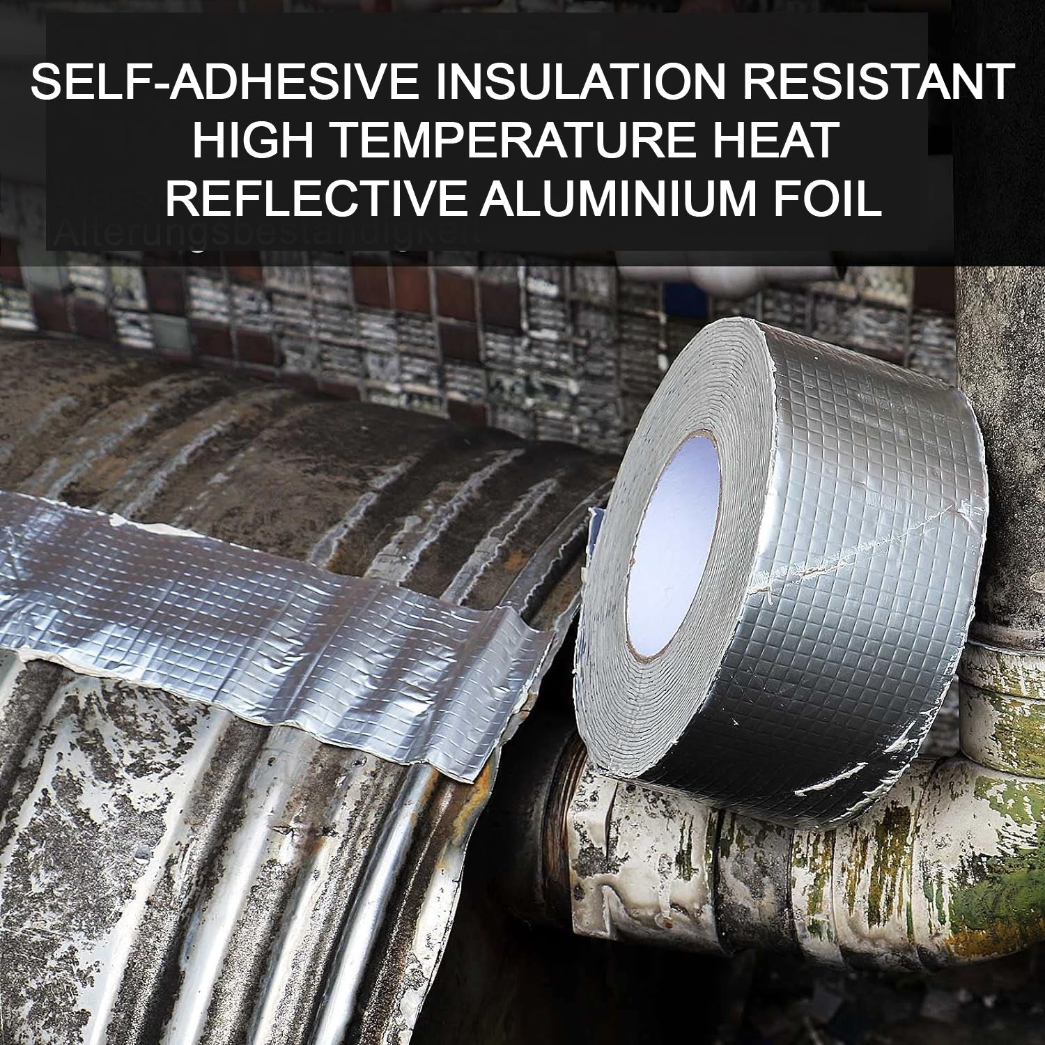 7480 Self-Adhesive Insulation Resistant High Temperature Heat Reflective Aluminium Foil Duct Tape Roll (1 Pc 796 Gm)
