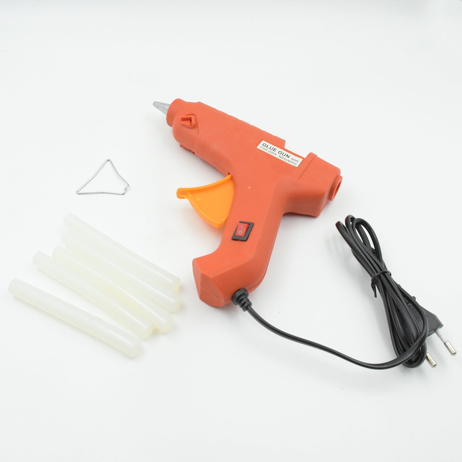 0492 Professional 60 Watt with 5 Pcs Hot Melt Glue Stick & ON/Off Switch, Electric Tool Hot Melt Glue Gun For Multi Use(1 Pc)