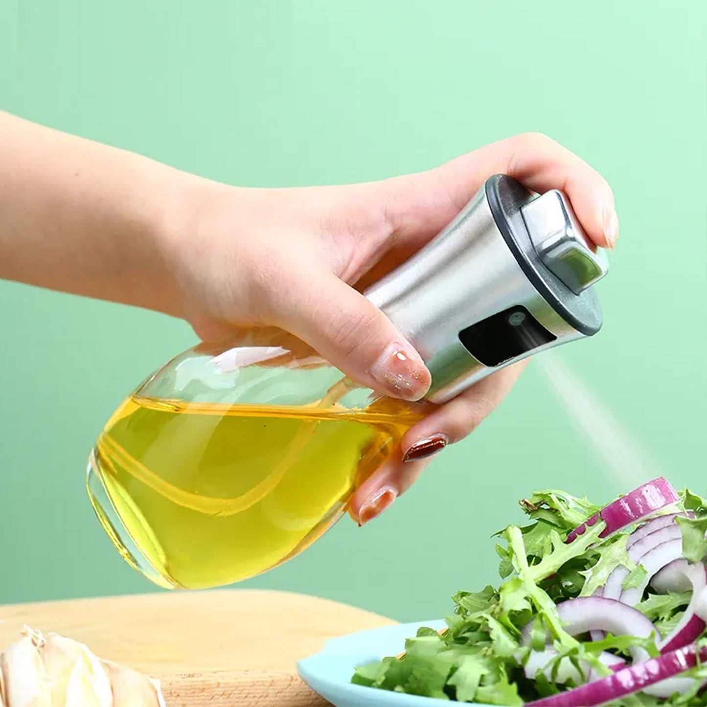 5340 Oil Dispenser Bottle, Oil and Vinegar Cruet, Oil Sprayer Dispenser, Olive Oil Dispenser 200 ml Mist Oil Spray Bottle for Cooking with Plastic