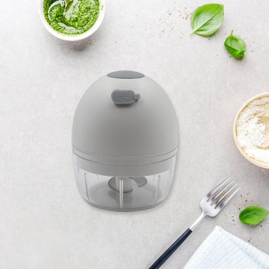 5881 Chopper for Kitchen Electric, Rechargeable Garlic Chopper, Cordless Mini Food Processor, Portable Food Chopper with Detachable Stainless Steel Blade for Garlic, Ginger, Onion, Meat (200ML)