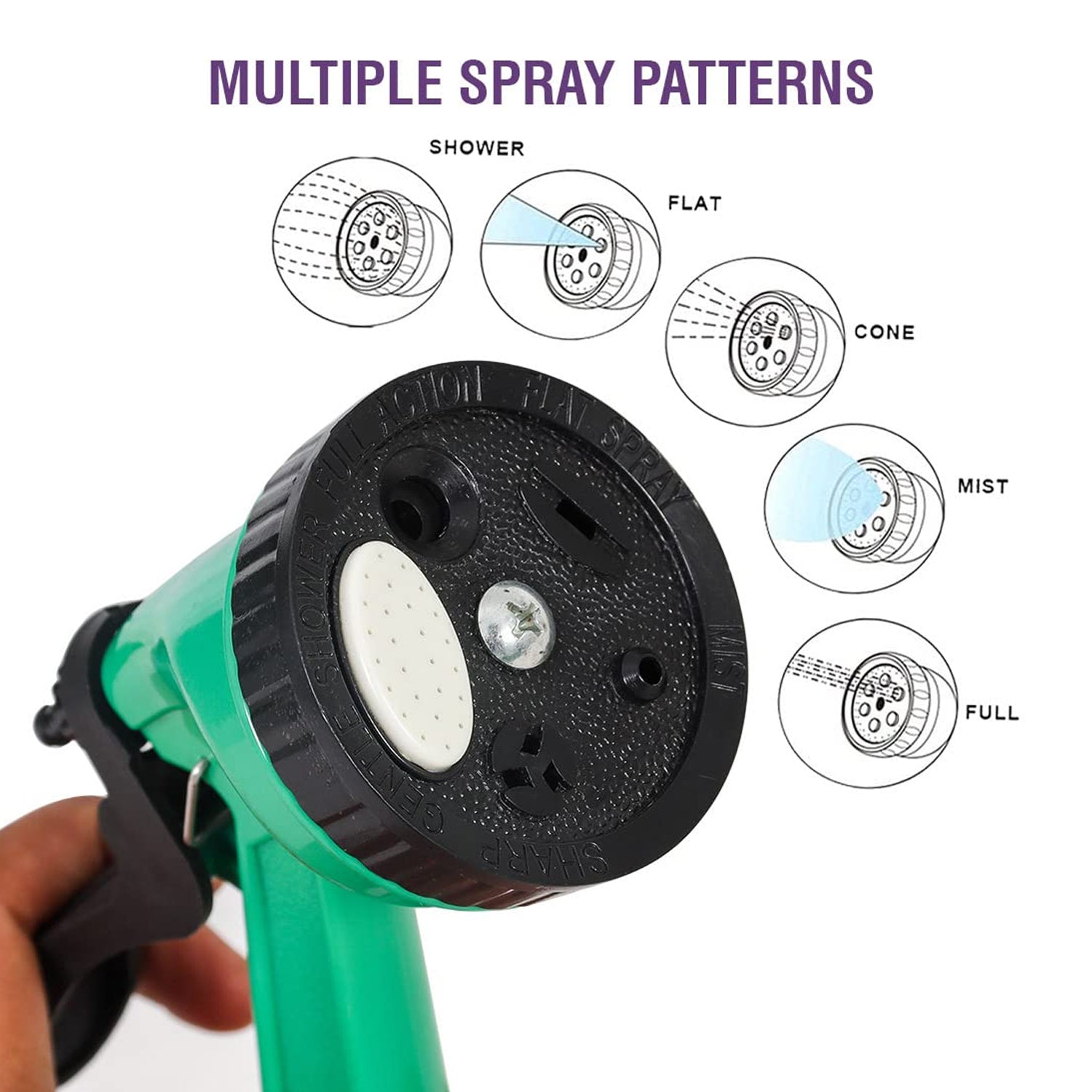 0477A  Garden Hose Nozzle Spray Nozzle with Adjustable For Garden & Multi Use DeoDap