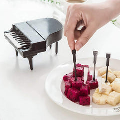 5538 10Pcs/Lot Creative Piano Fruit Forks Set Food Sticks for Dessert Fruit Snack Picking Kitchen Dining Tools (10 Pc Set)