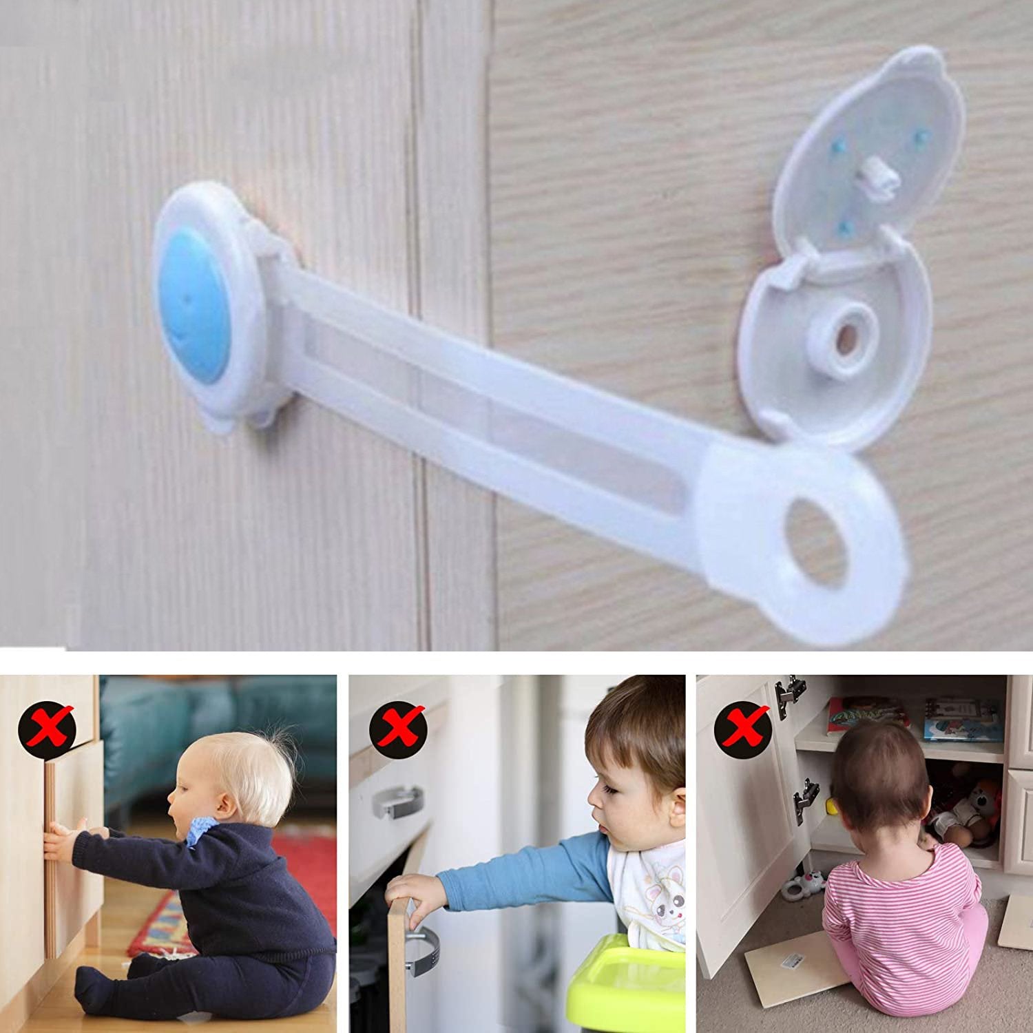 4688 Baby Proofing Child Safety Strap Locks (1Pc Only) DeoDap