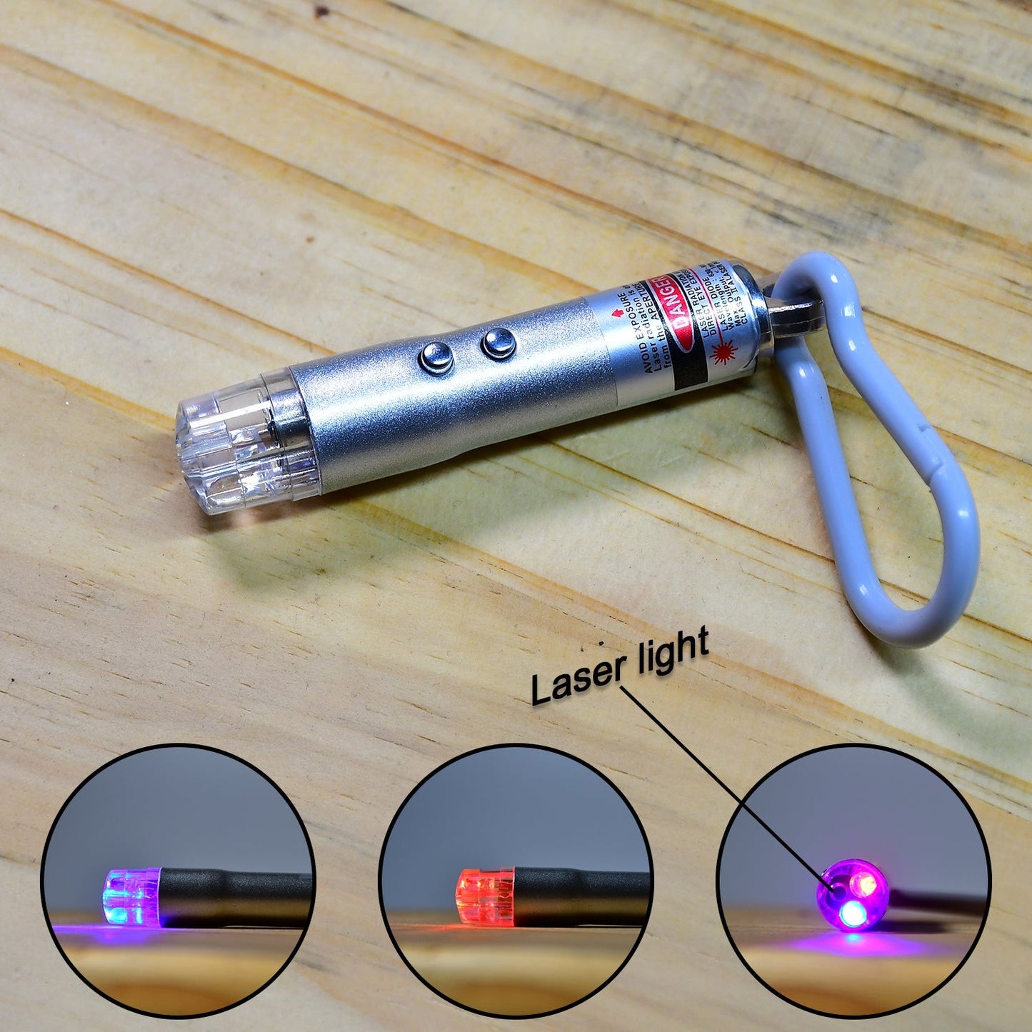 6427 3 in1 Laser Light, LED Flashlight + Torch Keychain + Laser Pointer DeoDap