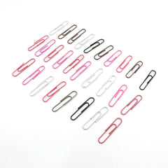 8859 MultiPurpose Assorted Color Coated Paper Clips, Assorted Sizes, Durable & Rustproof, Colored Paper Clips for Paperwork, DIY Work, classify Documents, Bookmark, Snacks Bag Clips, Suitable for Home, School, Office (Approx 28 Pcs)