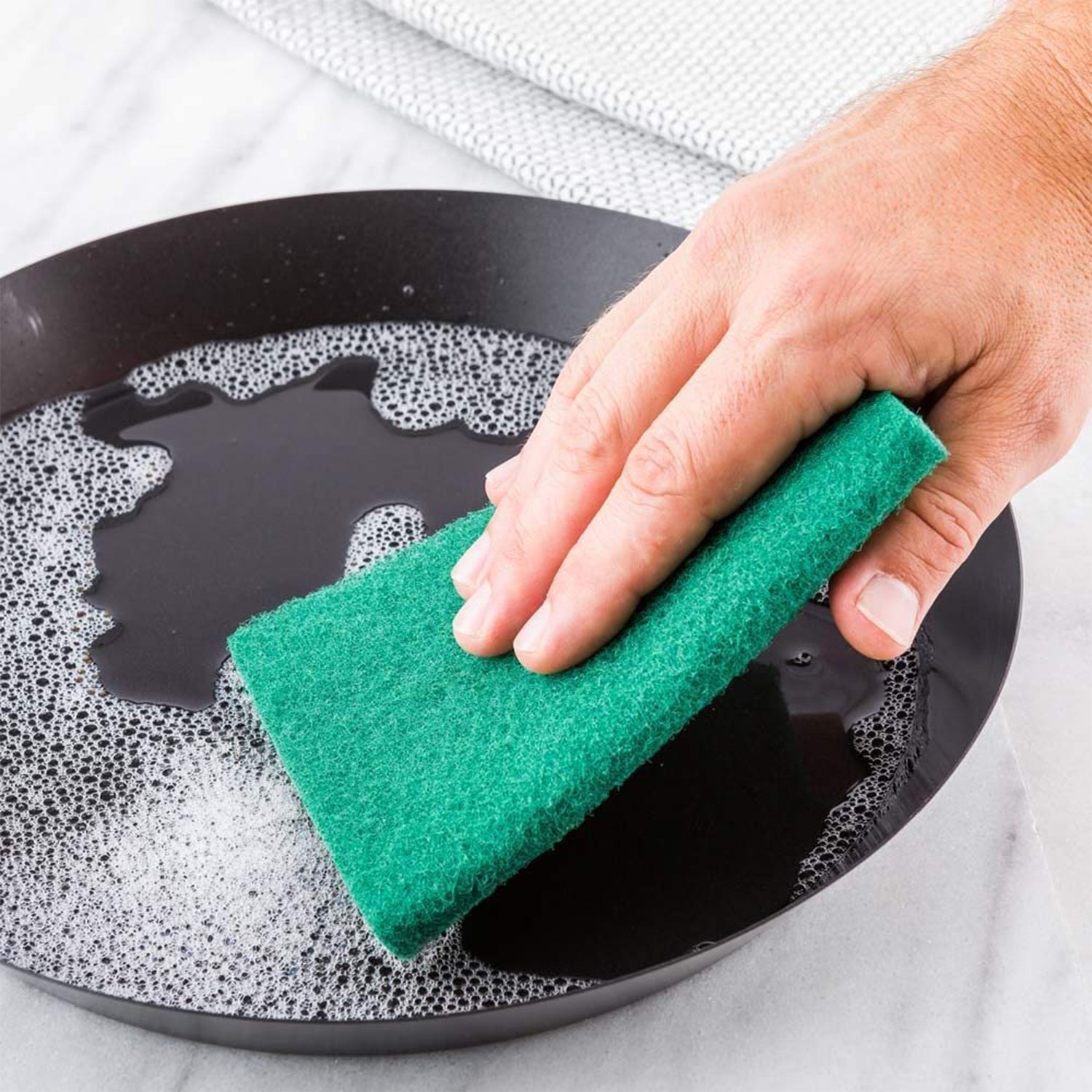 3410 Scrub Sponge Cleaning Pads Aqua Green  10PCS DeoDap
