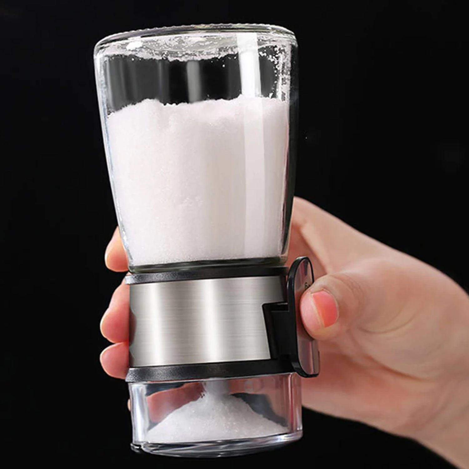5226 Salt Control Bottle Transparent Moisture Proof with Lid Pepper Shakers Bottles for Kitchen DeoDap