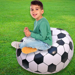 17732 Football Sofa, Cartoon Style Inflatable Folding Chair, Soccer Ball Chair, Inflatable Sofa for Adults, Kids size 110cm x 80cm
