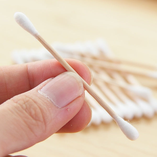 6016 Cotton Swabs Bamboo with Wooden Handles for Makeup Clean Care Ear Cleaning Wound Care Cosmetic Tool Double Head Biodegradable Eco Friendly (pack of 20) DeoDap