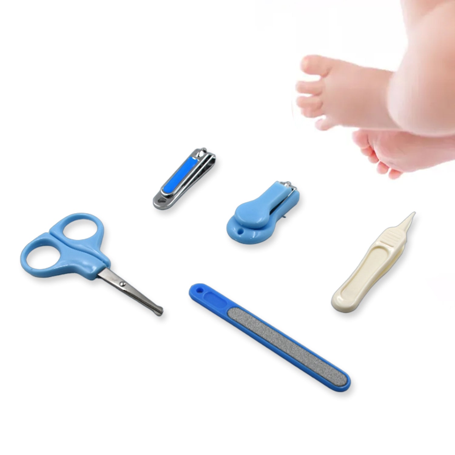 6887 Baby Care Baby Nail Clipper, Scissor, Tweezer and Nail Cleaning Sets, The Best Baby Shower Gift for Baby Girl and Baby Boy (5 Pc Set)