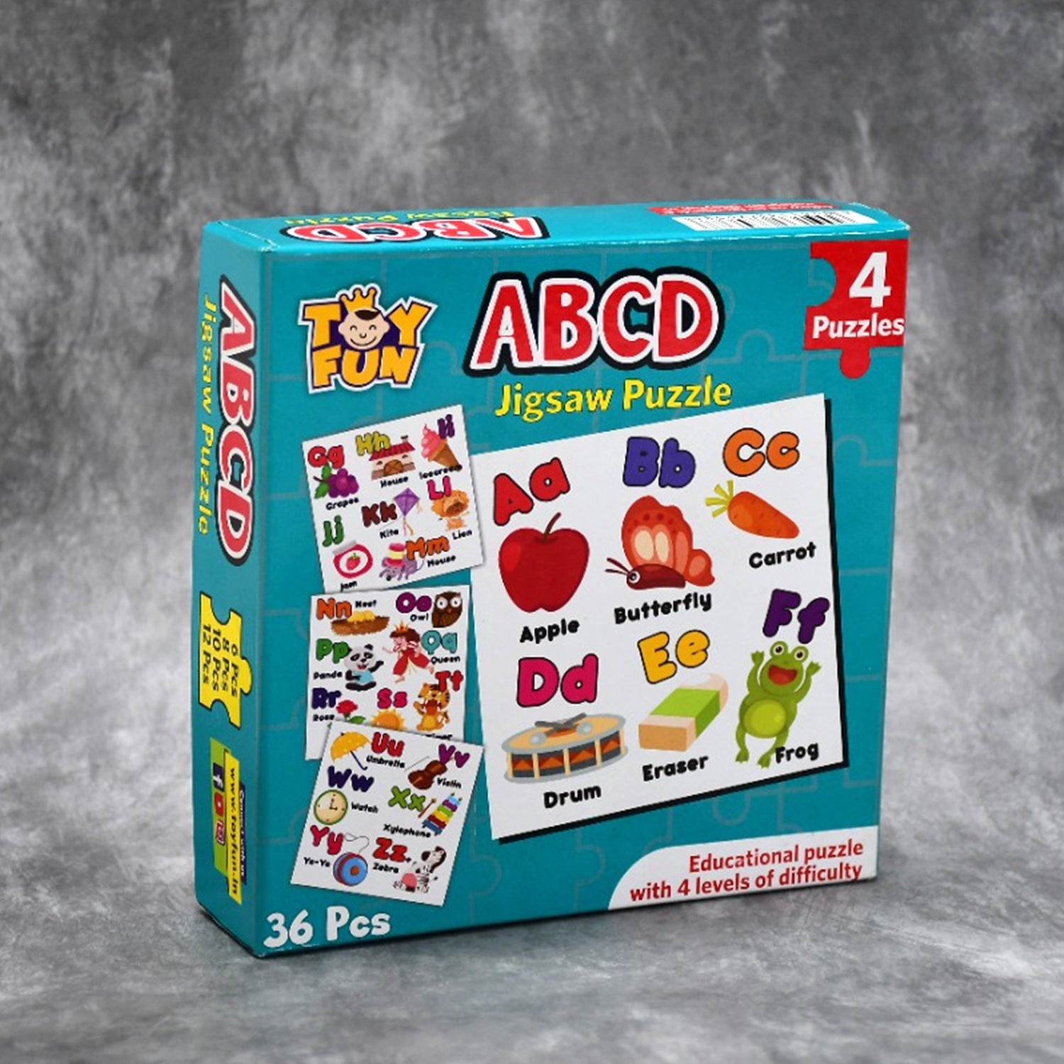 4052 Learning Abcd JigaSaw Toy Puzzle For Children (4 Puzzles Pack) DeoDap
