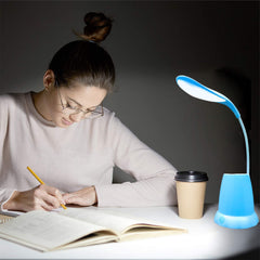 1256 Desk Lamp with Pen Holder Table Lamp with Pencil Stand for Home Office DeoDap