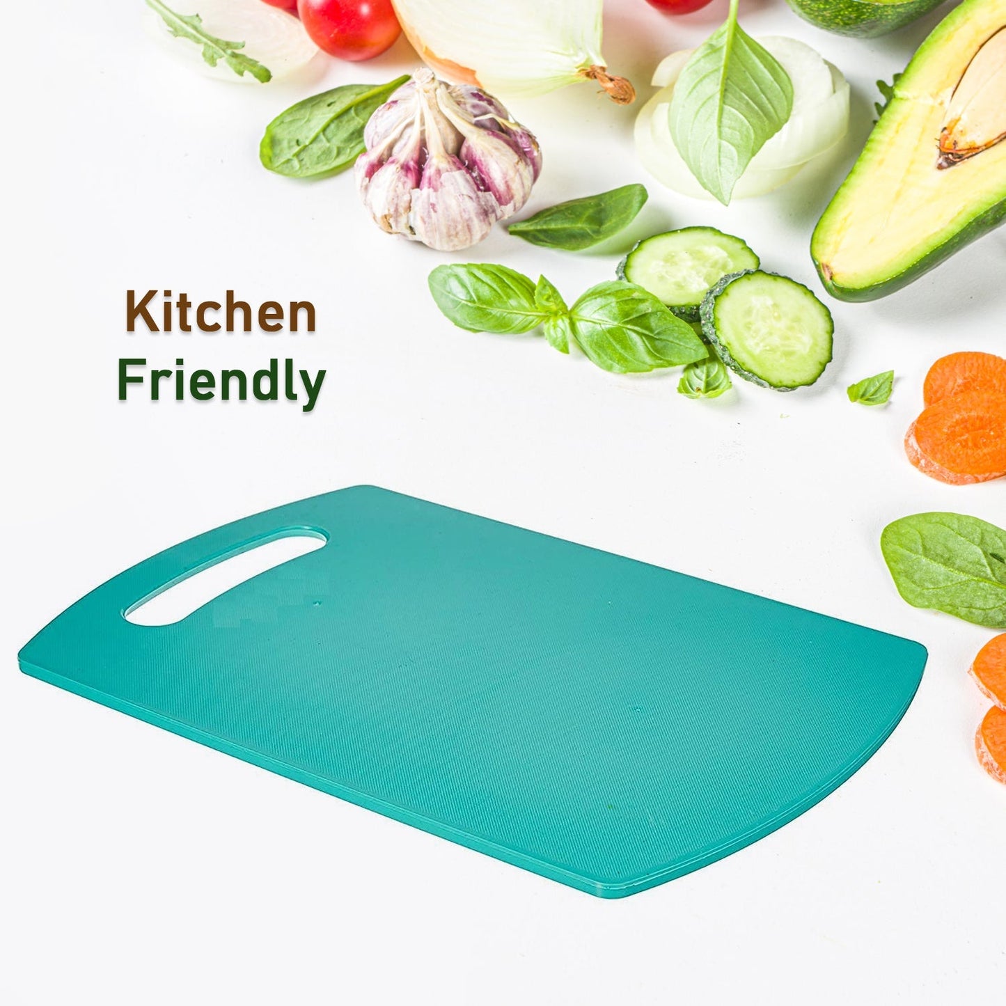 0086A Chopping Board Cutting Pad Plastic for Home and Kitchen Accessories Items Tools Gadgets for Cutting Vegetables Non Sleep Anti Skid DeoDap
