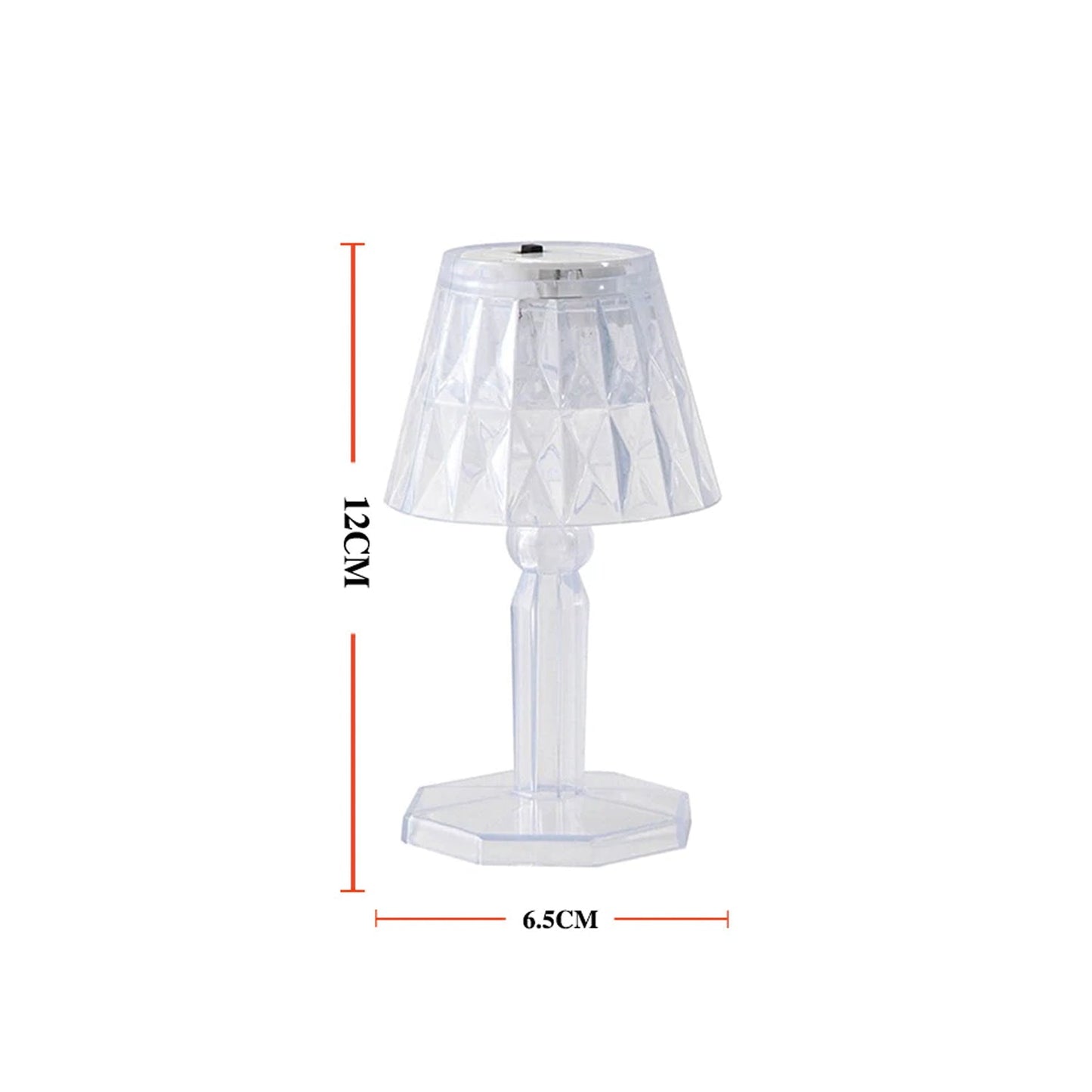 6610 2in1 Transparent Mini Crystal Table Lamp with Reflection Light DeoDap