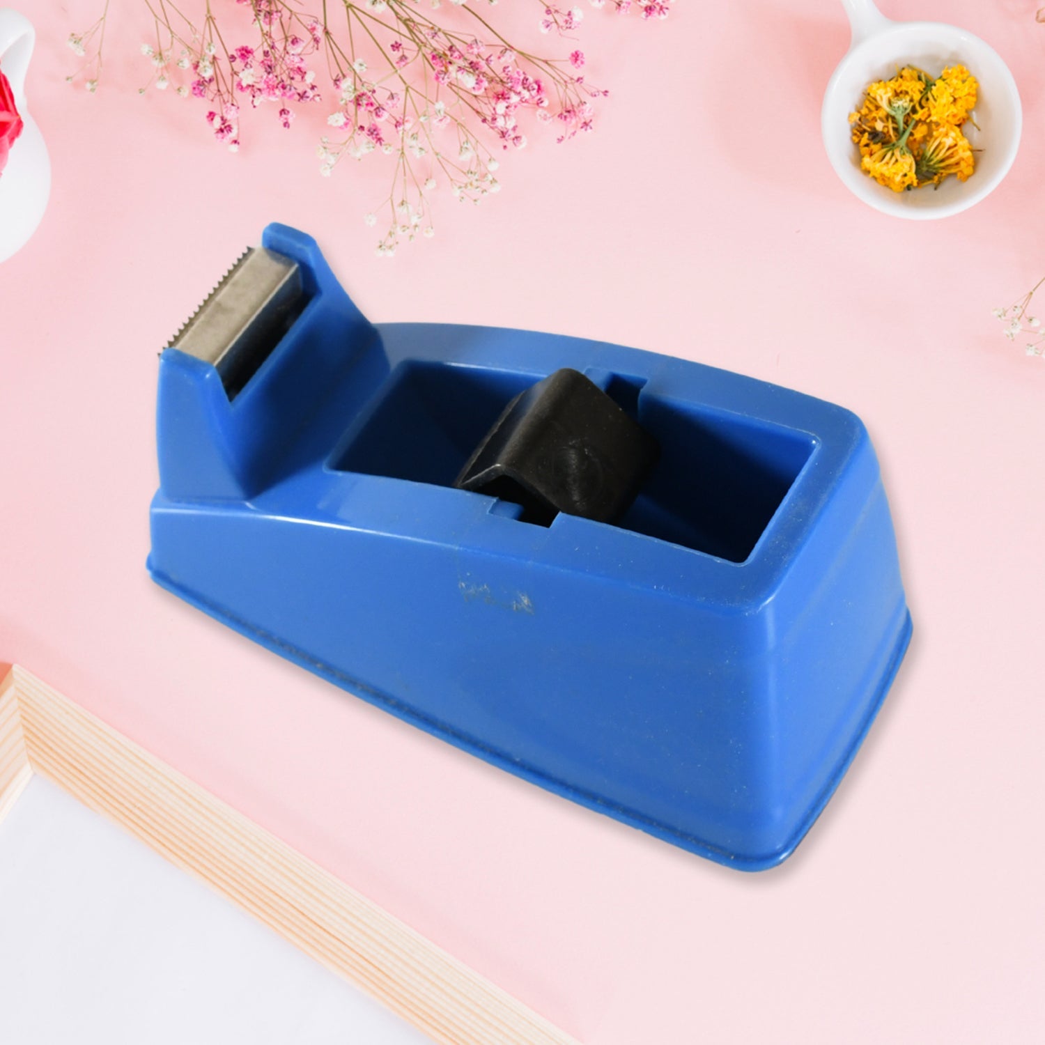 9466 Plastic Tape Dispenser Cutter for Home Office use, Tape Dispenser for Stationary, Tape Cutter Packaging Tape School Supplies (1 pc / 200 Gm)