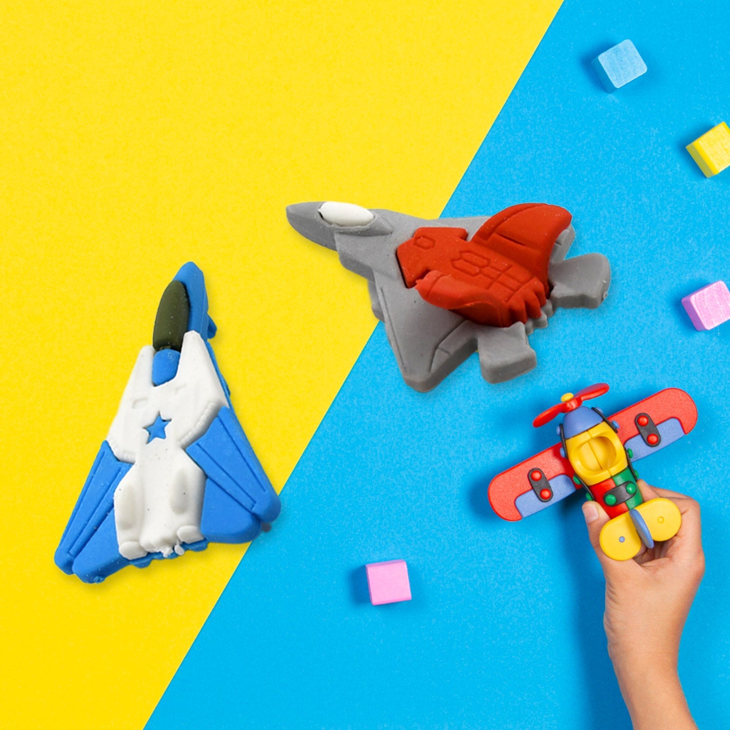 4571 Eraser for Kids| Gun & Plane  Shape Eraser| Eraser Set Box| School Eraser| Stylish Eraser| Eraser for Kids School| Eraser for Artist| Cute| Birthday Gifts for Kids, Birthday Return Gifts (5 Pc set)