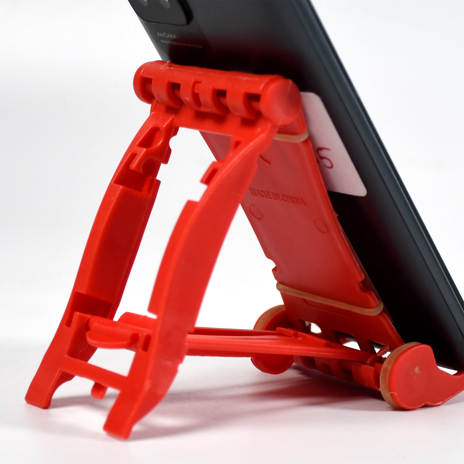 7352  Adjustable Foldable Plastic Square Mobile Stand Premium Mobile Stand Use For Home , Office & Multiuse DeoDap