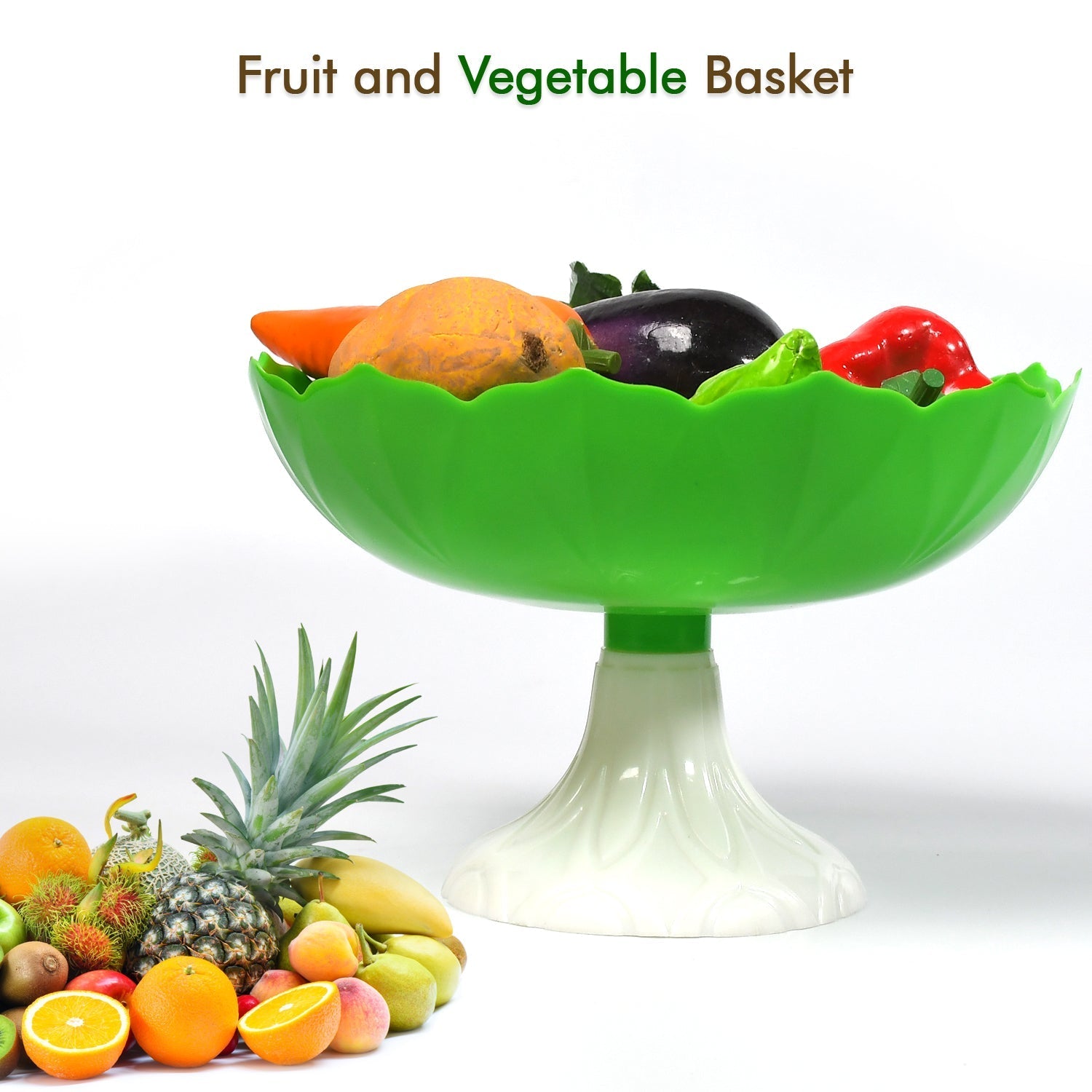 2459A Fruit Storage Basket, Egg, Vegetable, Bread, Rice Storage Bowl Stand for Kitchen Counter, Cabinet and Pantry DeoDap