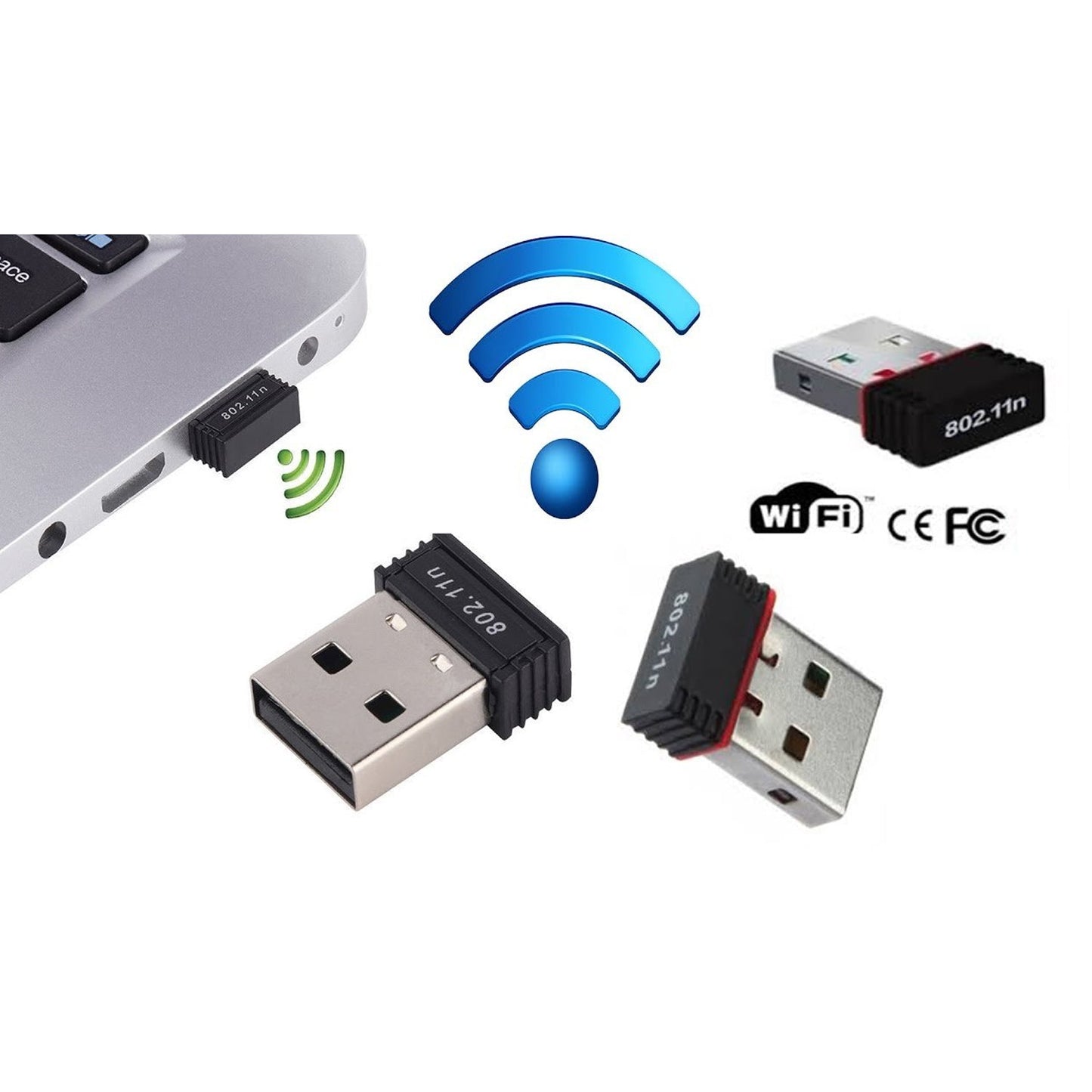 7224 Wi-Fi Receiver Wireless Mini Wi-Fi Network Adapter with with Driver Cd For Computer & Laptop And Etc Device Use DeoDap
