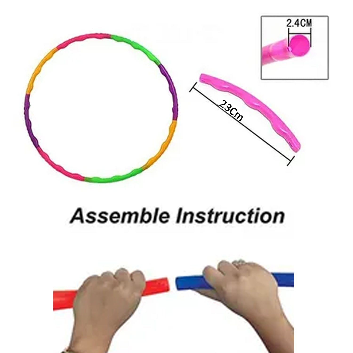 8020 Hoops Hula Interlocking Exercise Ring for Fitness with Dia Meter Boys Girls and Adults DeoDap