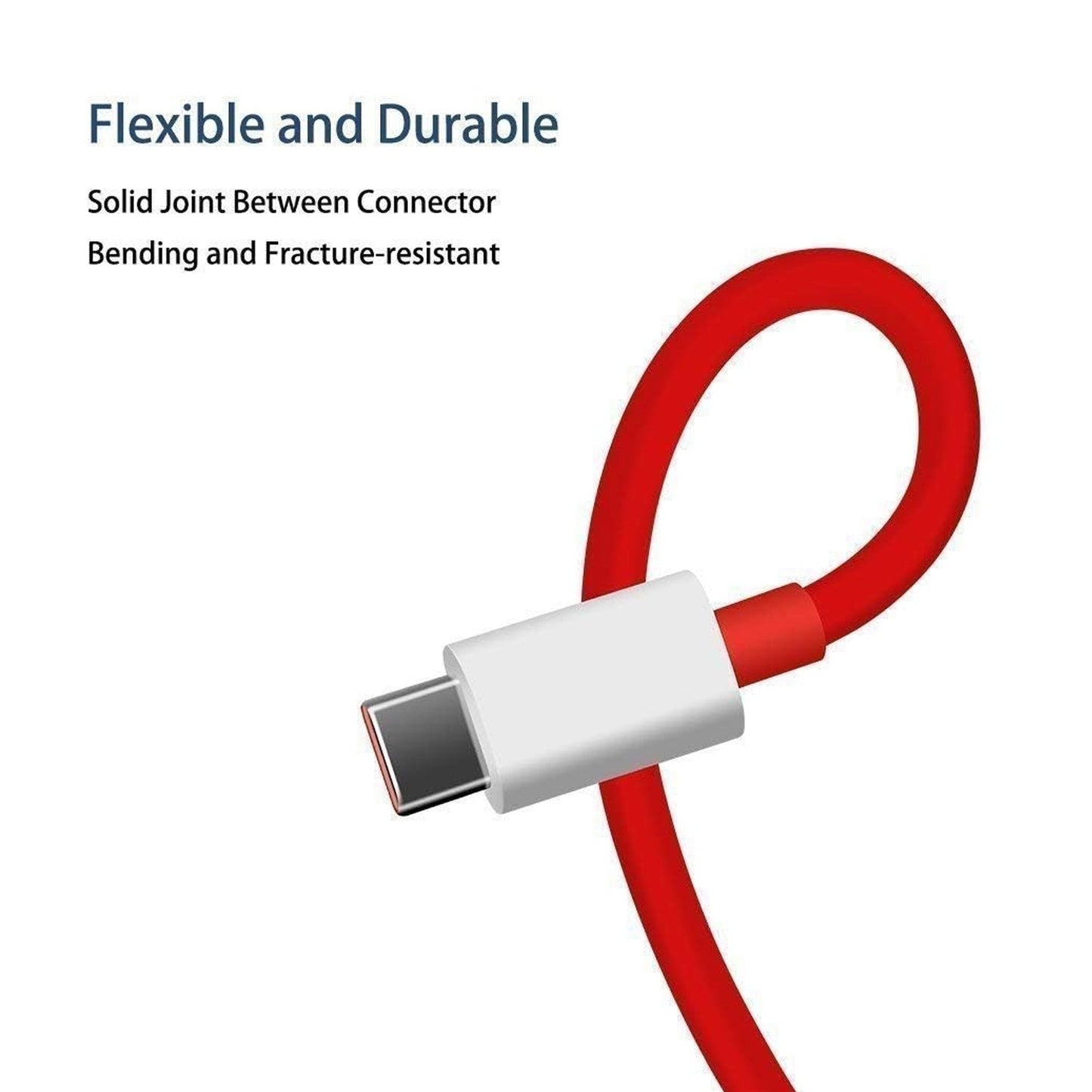 6036 Unique Type C Dash Charging USB Data Cable | Fast Charging Cable | Data Transfer Cable For All C Type Mobile Use 1 Meter ( RED ) DeoDap