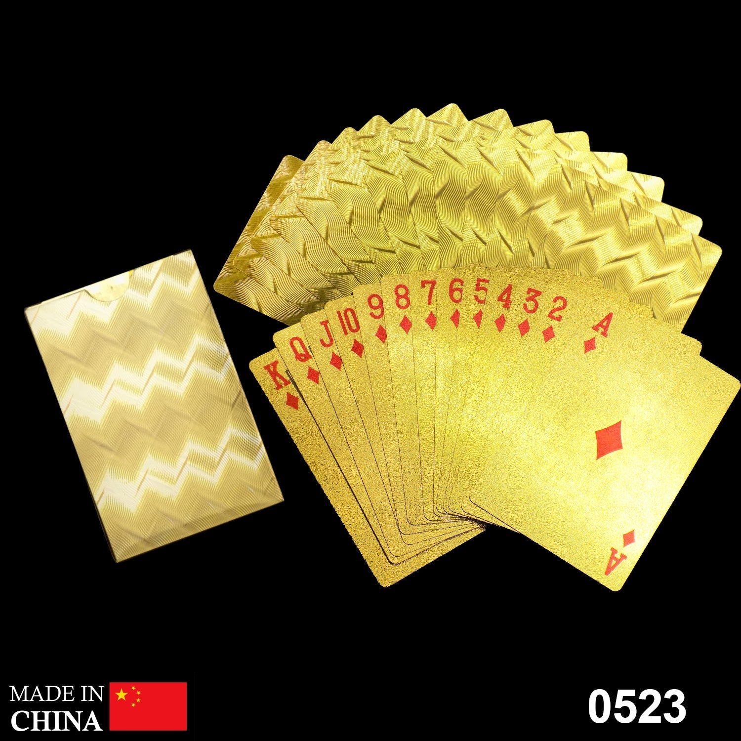 523 Gold Plated Poker Playing Cards (Golden) DeoDap