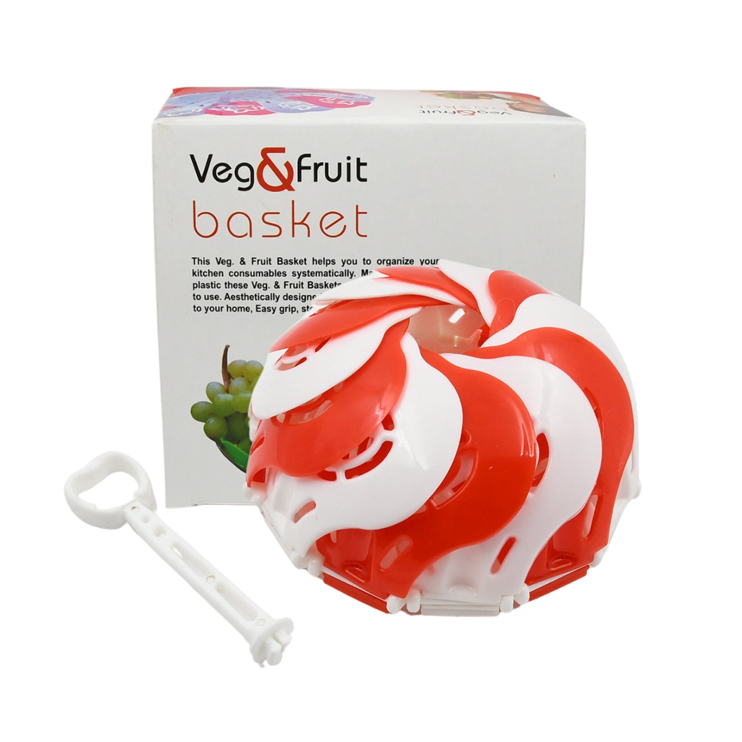 2611 Folding Fruit Basket | Foldable Basket | Fruit Bucket |Basket with Hanging Stand | Fruit and Vegetables Basket | Foldable Lotus Shape Basket Tray for Multi-use (1 Pc)