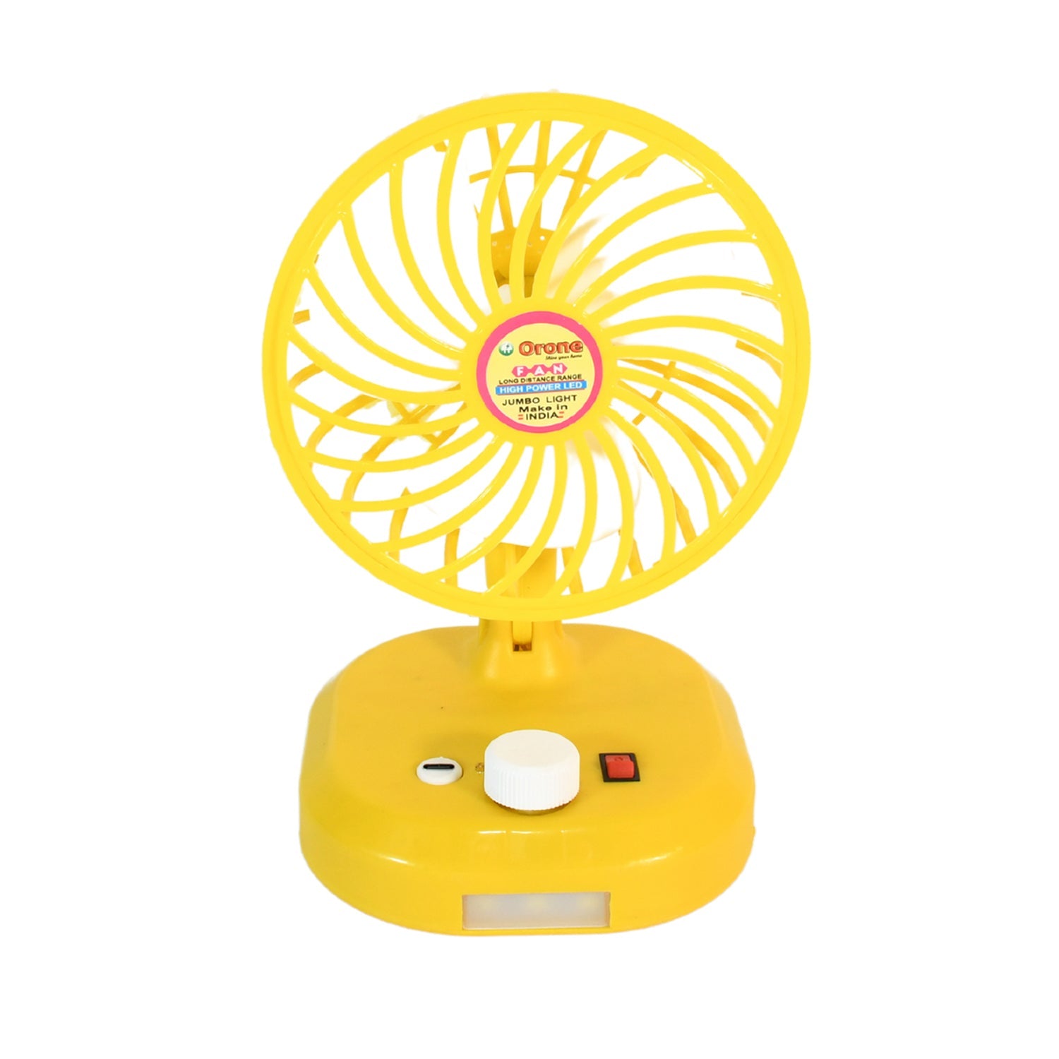17704 USB-C Type Rechargeable Portable Fan With LED Light Heavy Duty Motor & Foldable Fan With Charging Port Home, Outdoor, Temple